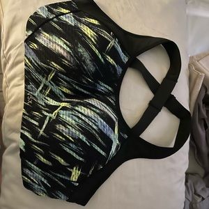 Victoria's Secret Black and Multicolor Sports Bra